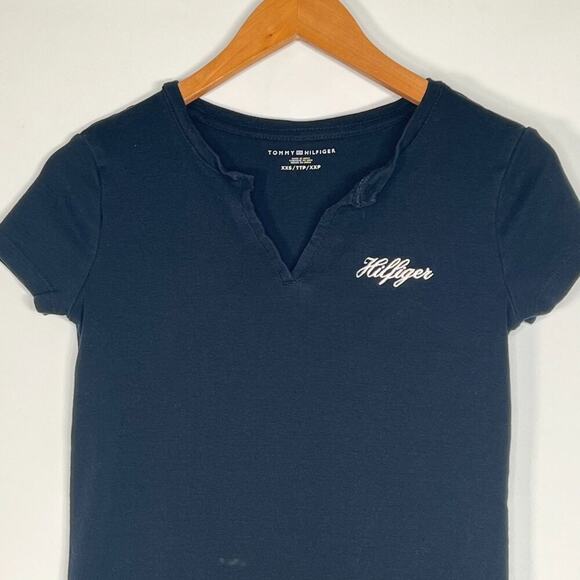 Tommy Hilfiger Navy Cotton Knit Shirt Tee T-shirt Dress - Picture 2 of 9